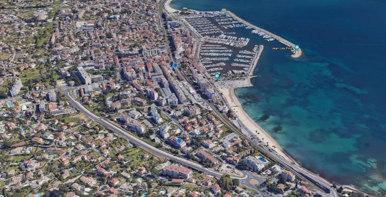 Apt Golfe Juan - 5Min Des Plages - Parking Privee - Piscine Rooftop Vallauris Exterior foto